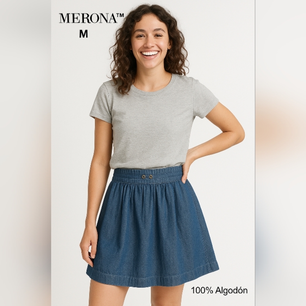 Merona ™ Women Skirt Cotton Blue Size M